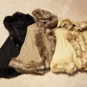 Fur trim capes